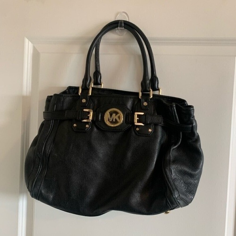 Michael Kors Hudson Tote Satchel Leather Bag - Picture 8 of 10